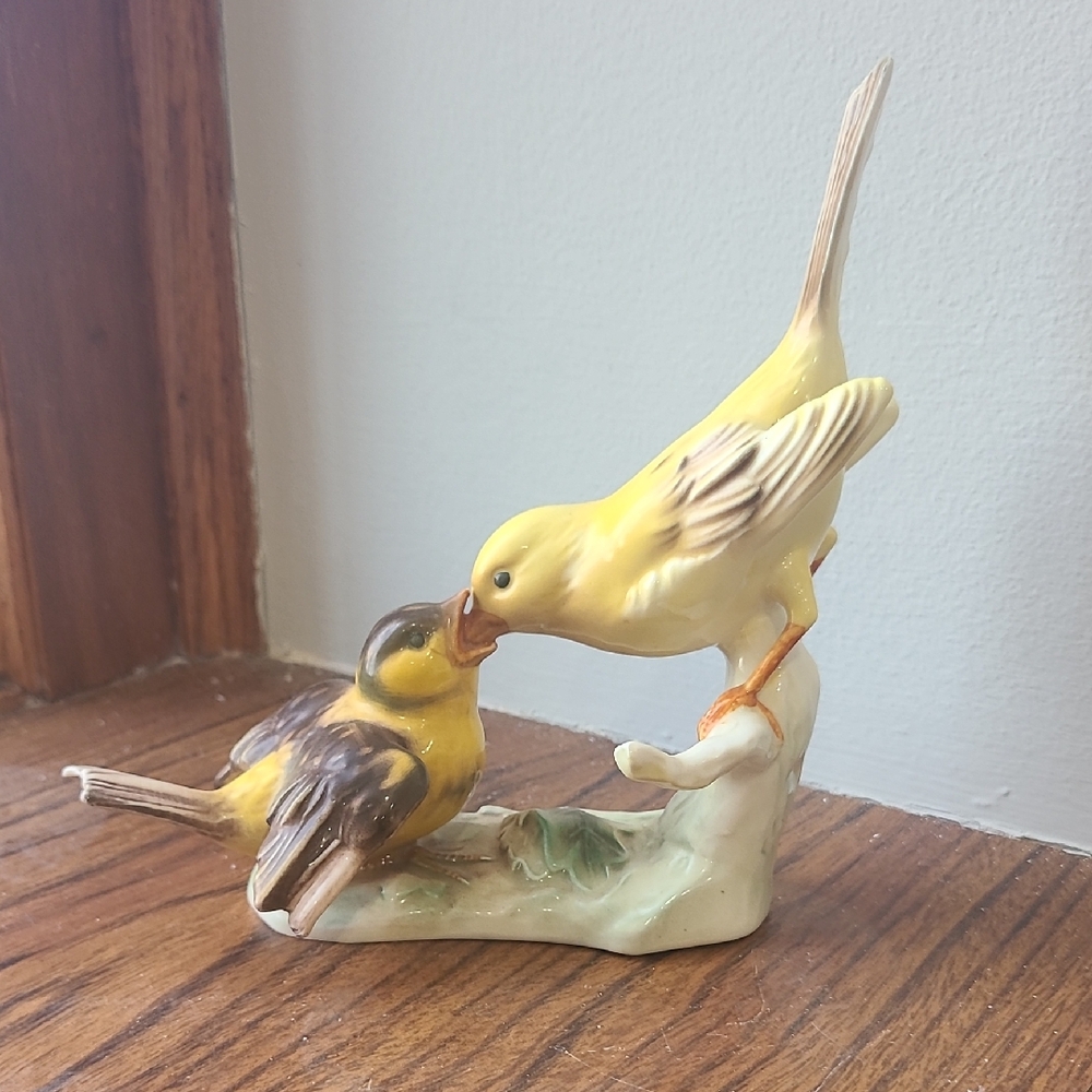 Goebel Yellow and Brown Bird Pair Figurine